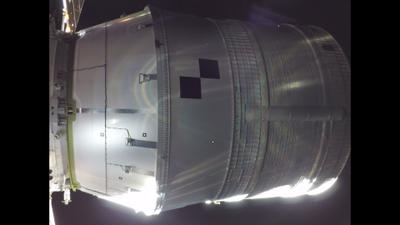 Crew module camera after launch